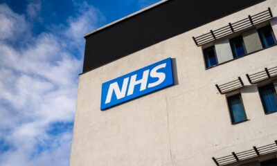 Concrete building with NHS written on it